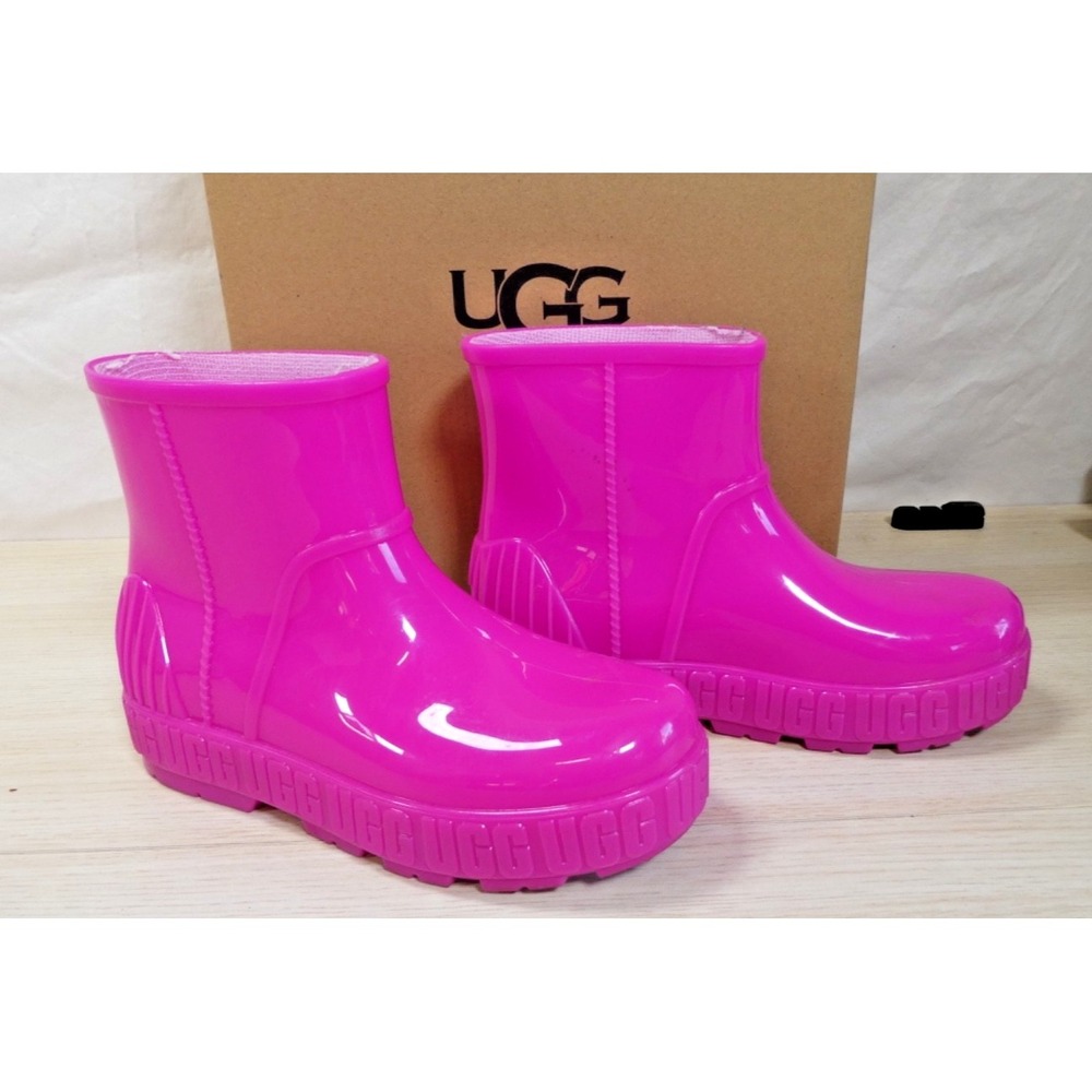 Ugg Women's Drizlita Rain Boots Dragon Fruit Sz 6 - Picture 2 of 6